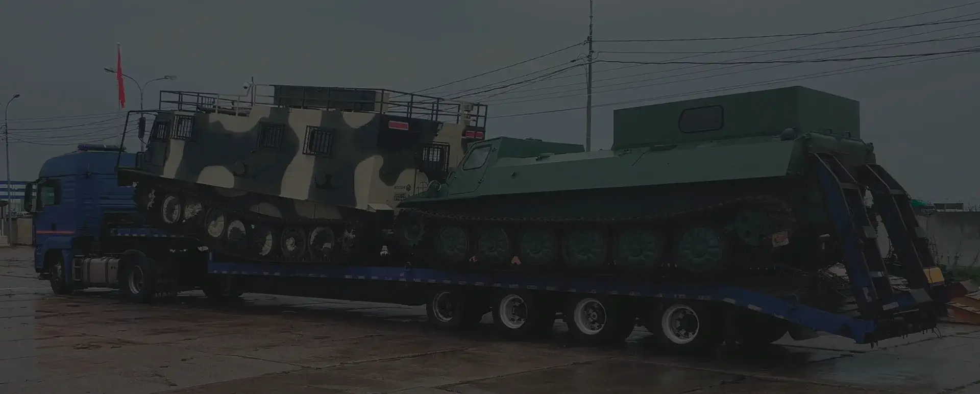 Транспортировка танков и ракет в поселке Краснооктябрьский (Южный округ - Республика Адыгея) с соблюдением секретности.